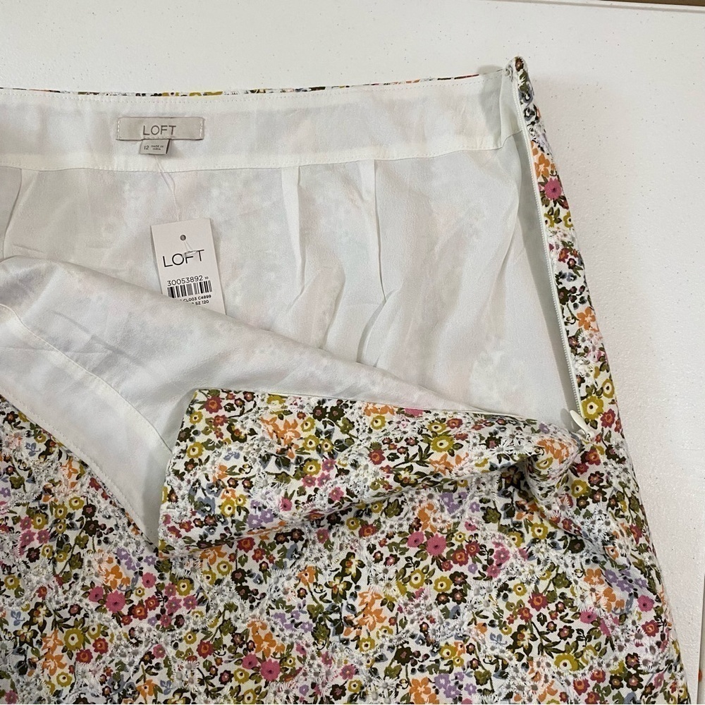 Loft Womens Floral skirt size 12 - Picture 3 of 9